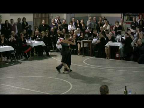  Andrea Misse  and  Javier Rodriguez  are  dancing  to  the  milonga  "  Ella Es Asi  "