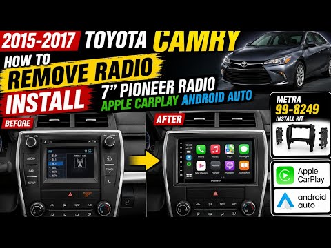 2015-2017 Toyota Camry How to remove radio Install Apple carplay android auto Metra 99-8249