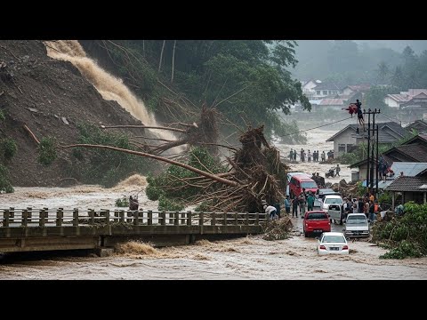TEREKAM! Banjir Bandang Aceh Tengah–Bener Meriah Hancurkan Rumah & Jembatan, Ribuan Warga Terjebak!