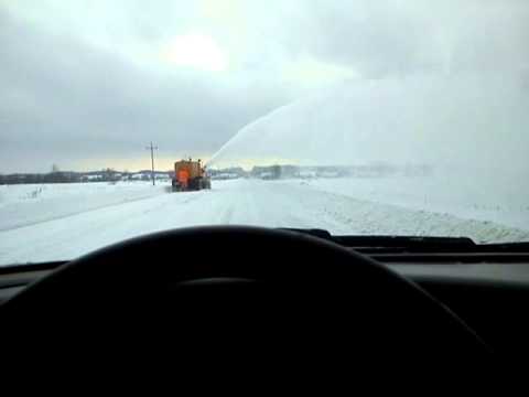 Zima 2012 droga Kleszczele Czeremcha odśnieżanie