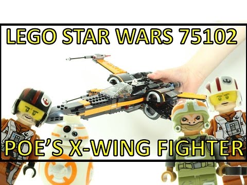 LEGO STAR WARS THE FORCE AWAKENS POE'S X-WING FIGHTER 75102 SET UNBOXING & REVIEW Video