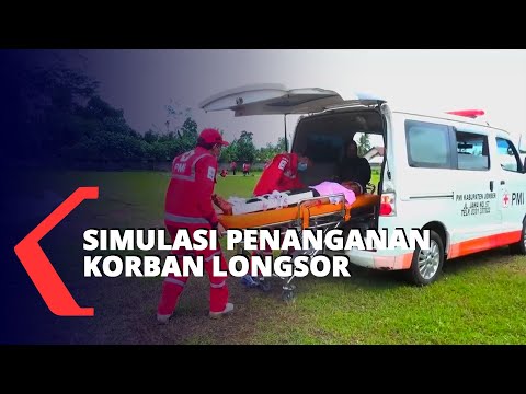 150 Relawan Mengikuti Simulasi Penanganan Korban Longsor