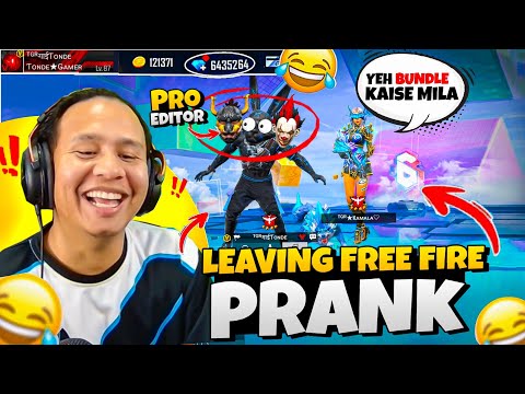 Surprising Pro FF Girls with New Rare Bundle & I Left Free Fire Prank 😂 Tonde Gamer