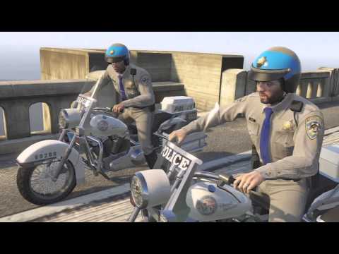 GTA V Walkthrough Part 36- Trevor and Michael are COPS!!!