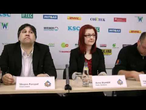 Pressekonferenz Mitteldeutscher Basketball Club - Crailsheim Merlins; PO Halbfinale 3