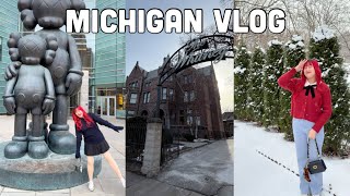 Michigan Vlog✈️❄️ Whitney Mansion, Detroit Institute of Arts, Campus Martius Somerset Mall Ann Arbor