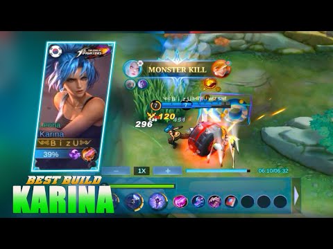 the enemy concedes defeat !! karina best build 2022 !! mlbb