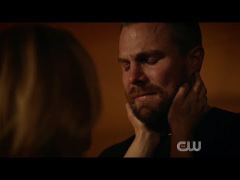Arrow 7x22 Oliver says goodbye and Felicity and the Monitor in the future scene