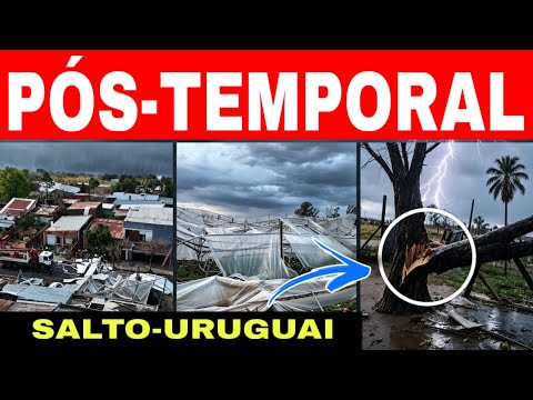 🚨PÓS-TEMPORAL em SALTO, no URUGUAI — CENÁRIO de RECONSTRUÇÃO e ALERTA para  o RIO GRANDE DO SUL😱