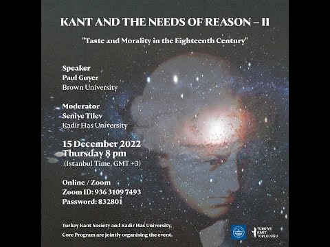 Taste and Morality in the Eighteenth Century - Prof. Paul Guyer (Turkey Kant Society Online Talk)