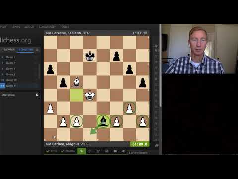 World Chess Championship 2018 Magnus Carlsen vs Fabiano Caruana Game 11