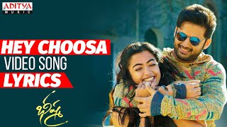 Download lagu Hey Choosa Video Song With Lyrics| Bheeshma Movie | Nithiin, Rashmika| Mahati Swara Sagar mp3