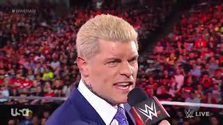 cody Rhodes Return promo wwe Raw April 4 ,,,2022 video