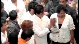 Amitabh & Abhishek Bachchan at Lalbaugcha Raja in Mumbai