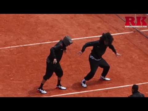 Les twins - démonstration de danse @ Roland-Garros 2016