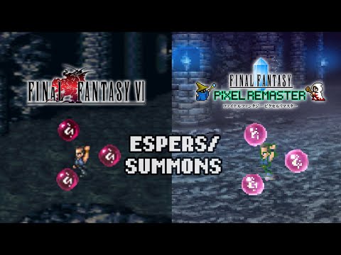 【FF6】All Esper Comparison - Pixel Remaster vs Original (HD)