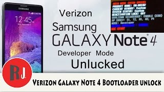 Verizon Samsung Galaxy Note 4 bootloader unlock and TWRP recovery install