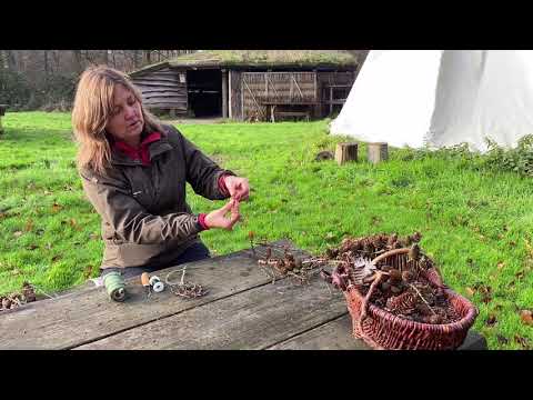 4. søndag i advent: Lav juletræspynt af grene