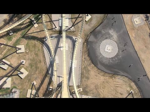On-ride point of view of Tormenta Rampaging Run