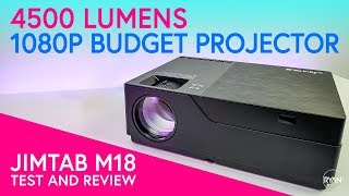 JIMTAB M18 1080p LED Projector REVIEW - NATIVE 1080p - 4500 LUMENS - ANY GOOD?! (2019)