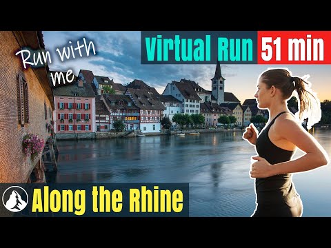 2022 Along the Rhine | Running video for treadmill training | Virtual Run #37