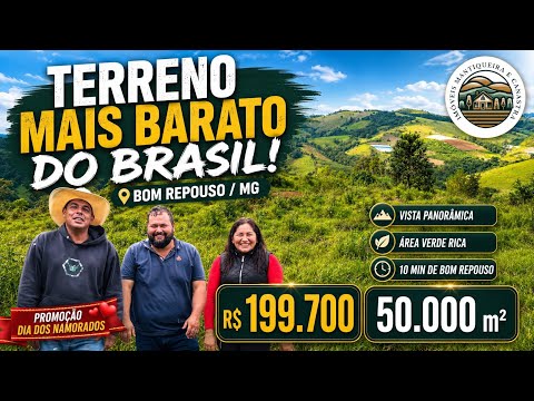 ❤️🏔️ 50.000 M² POR R$ 199.700 EM BOM REPOUSO/MG – O TERRENO MAIS BARATO DO BRASIL! 🌿