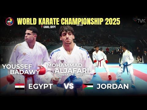 Vid Link⬇ WKF Cairo25 -84kg SFinal M Aljafari vs Y Badawy World Karate Championship #yt #karate #wkf