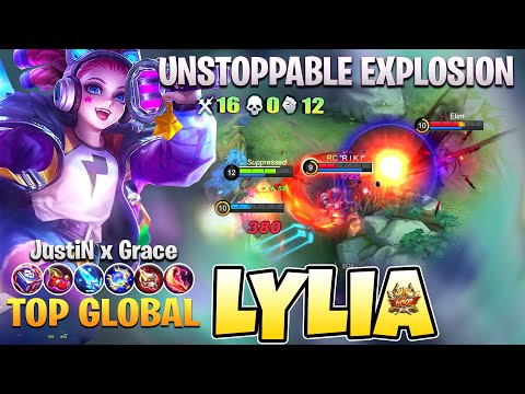 Lylia Unstoppable Explosion! Top Global Lylia Build by JustiN x Grace ~ Mobile Legends