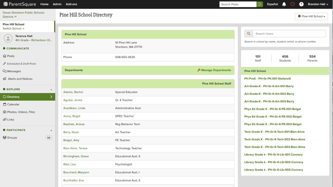 ParentSquare Directory Tutorial