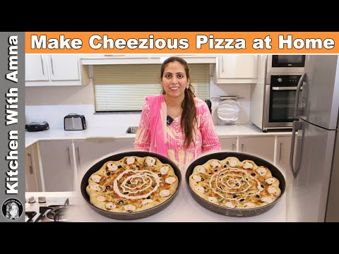 Amna Made 2 Large Cheezious Pizza at Home | Kitchen With Amna