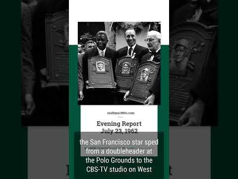 July 23, 1962 - Jackie Robinson Speaks in Cooperstown; Willie Mays Speaks on NL Pennant Race