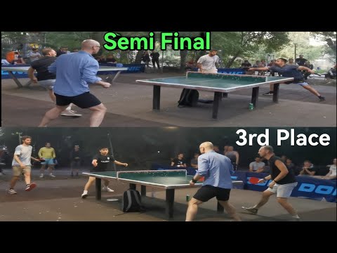 Semi final and 3rd place, Street table tennis tournament #TopSpin #BackHand #Loop #BattleGround