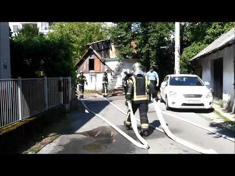 Požar na Trešnjevci - vatrogasci i policija na terenu