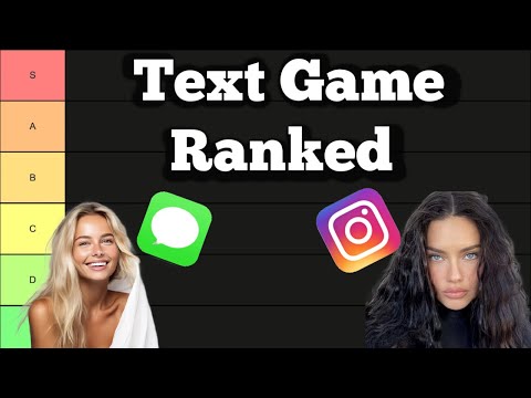 Ways To Text Women (TIER LIST)