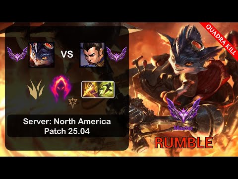 Rumble Jungle vs Xin Zhao - NA Master - Patch 25.04