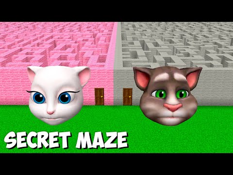 What is the BIGGEST MAZE TO CHOOSE TALKING TOM or TALKING ANGELA in Minecraft - Gameplay Coffin Meme