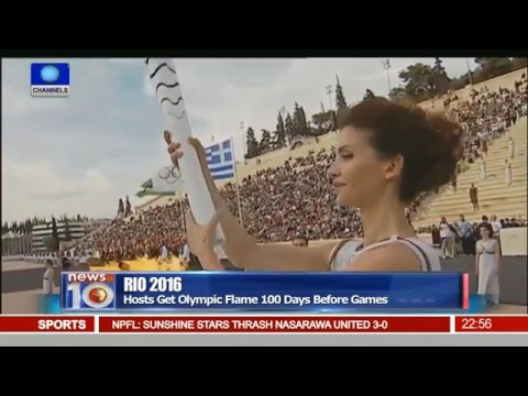 News@10: Rio 2016 Gets Olympic Flame 100 Days Before Games 27/04/16 Pt.4