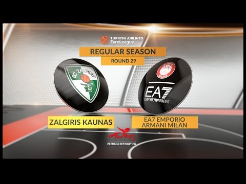 EuroLeague Highlights RS Round 29: Zalgiris Kaunas 84-88 EA7 Emporio Armani Milan