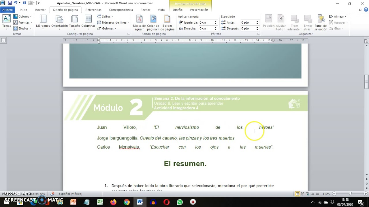 Tutorial Actividad integradora 4. Módulo 2