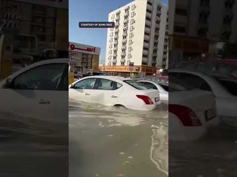 Streets of Sharjah flood as UAE sees record amount of rainfall in 75 years