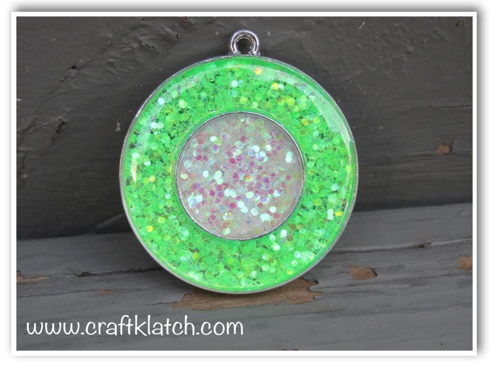 DIY Glitter Resin Pendant   Make Something Monday