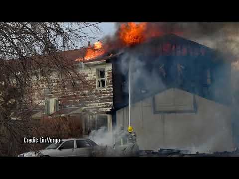 Firefighters battle structure fire in St  Marie cause appears suspicious