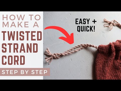 Part of a video titled How to Make a Twisted Drawstring Cord – Fast, Easy & Strong!