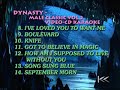 Dynasty Male Classic Volume 2 Songlist