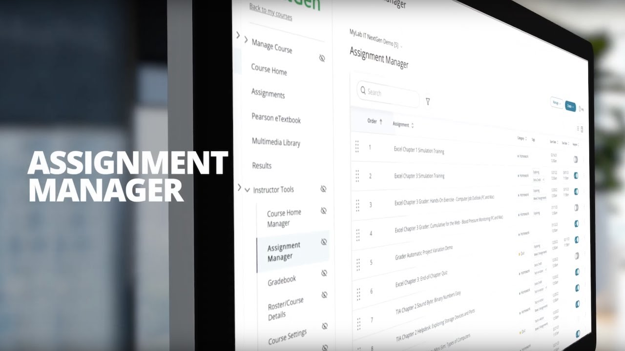 MyLab IT NextGen - Assignment Manager