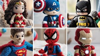 39 Super Herois Feitos de Crochê com Lã  #modelosdetricô #crochê #projeto #tricotado #trico
