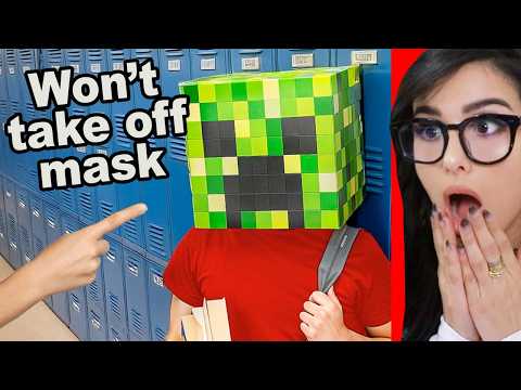 Student Wears MINECRAFT Mask to HIDE Face