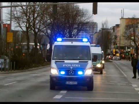 9x Fahrzeuge Polizei Sachen-Anhalt bei Krawall-Demo in Hamburg