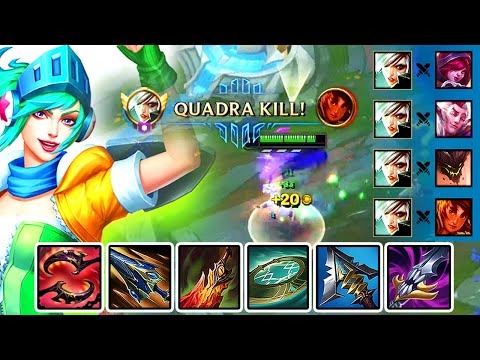 Full Damage Build Riven 1v9 Against Wombo Combo Team — High Elo Ranked Game