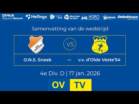OV-TV | Samenvatting | ONS Sneek - v.v. d'Olde Veste '54 | 17-01-2026 | 4e Div. D